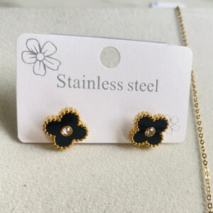 Black Leaf Earrings