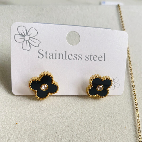 Black Leaf Earrings