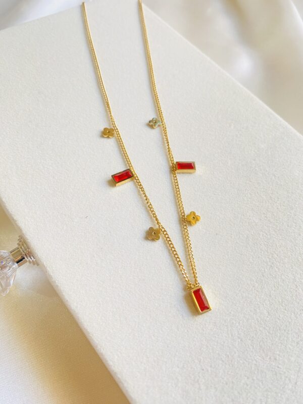 Square Zirconia Necklace - Image 5