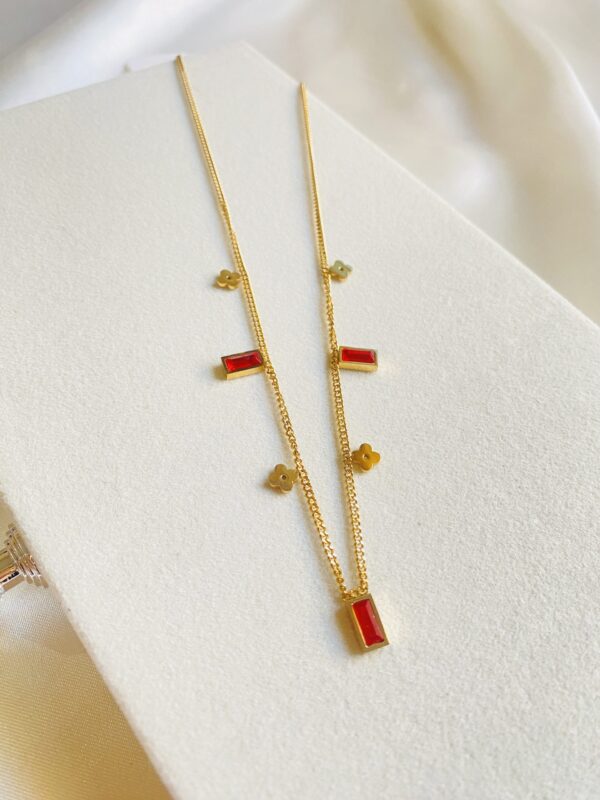 Square Zirconia Necklace - Image 3