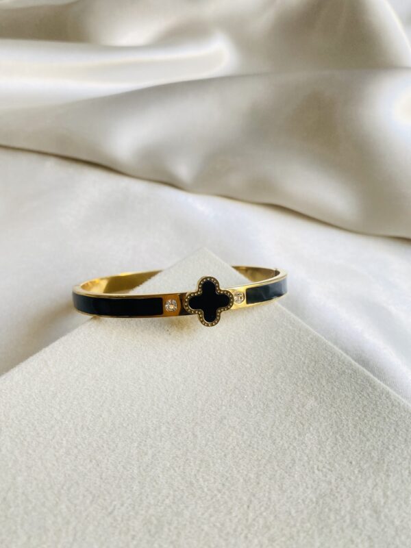Clover Hand Cuff Bracelet - Image 2