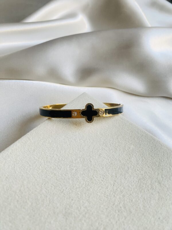 Clover Hand Cuff Bracelet - Image 3