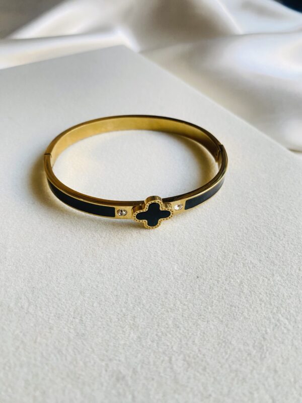Clover Hand Cuff Bracelet - Image 4