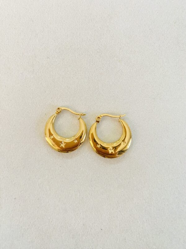 Star Hoop Earrings - Image 2