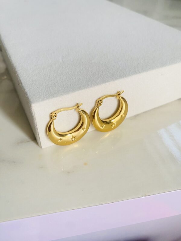 Star Hoop Earrings - Image 3